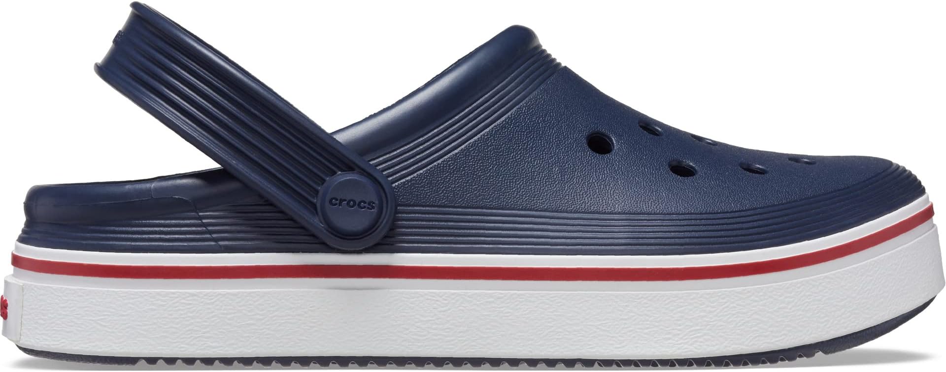 Сабо Off Court Clog Crocs, цвет Navy/Pepper цена и фото