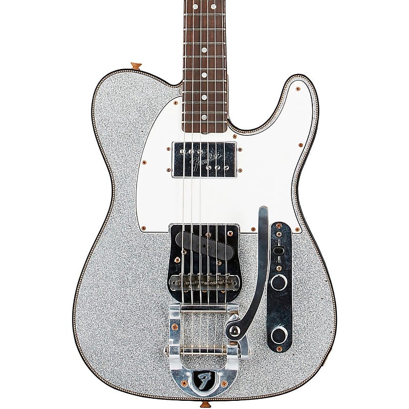 Электрогитара Fender Custom Shop Limited-Edition Cunife Telecaster Journeyman Relic Electric Guitar Aged Silver Sparkle электрогитара fender custom shop jimmy page signature telecaster journeyman relic white blonde