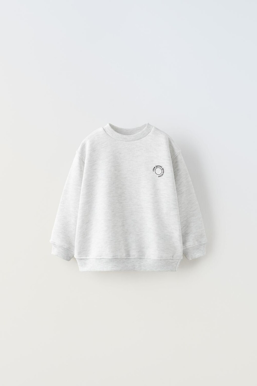 

Свитшот с лозганом ZARA, серый мергель