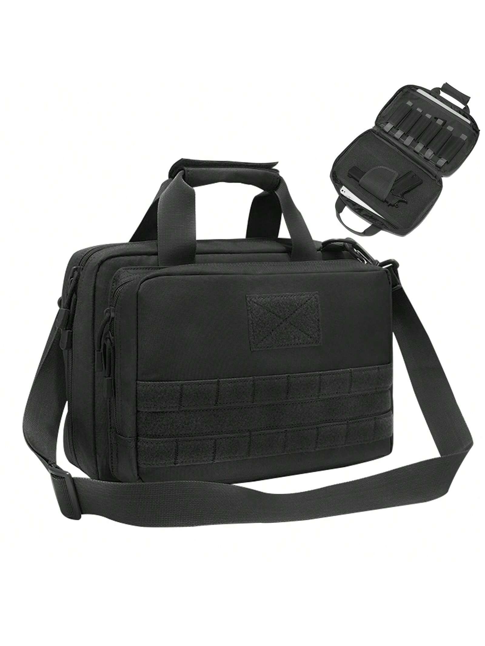 Тактическая сумка BAIGIO Molle с кобурой для пистолета — маленькая сумка-мессенджер, черный