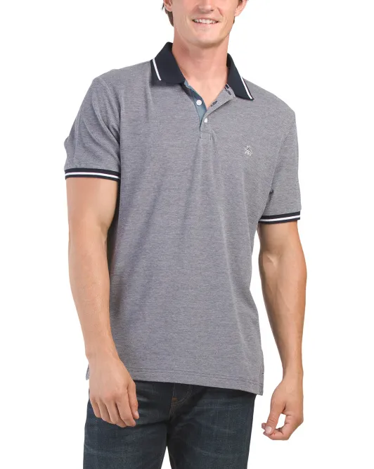 

Поло из ткани пике Birdseye с наконечниками Original Penguin, цвет Dark Sapphire