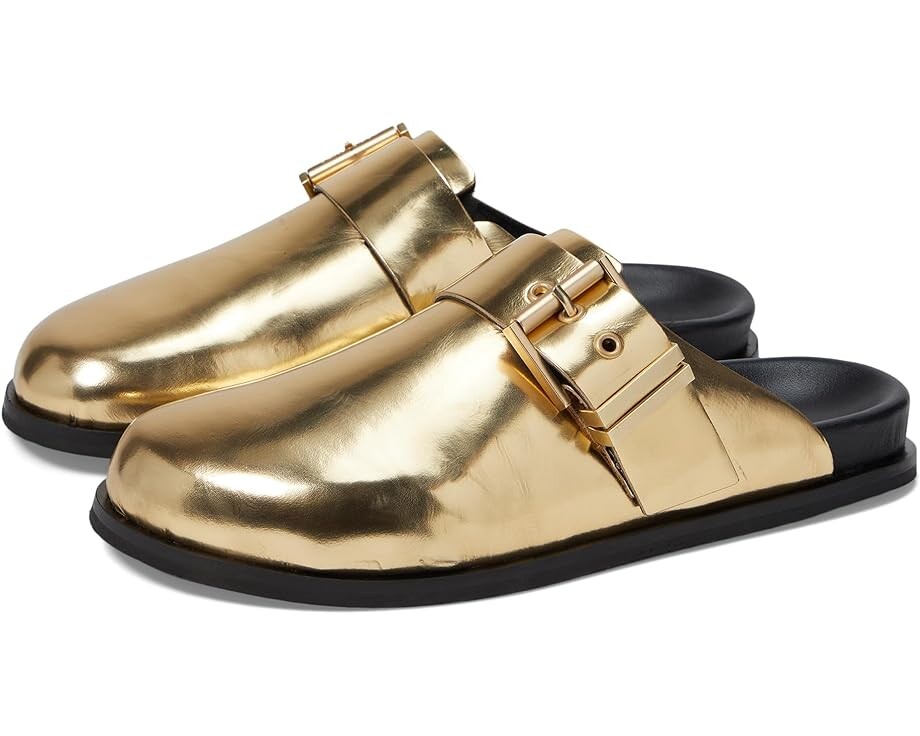 

Лоферы AllSaints Venus Shearling Mule, цвет Mirror Gold
