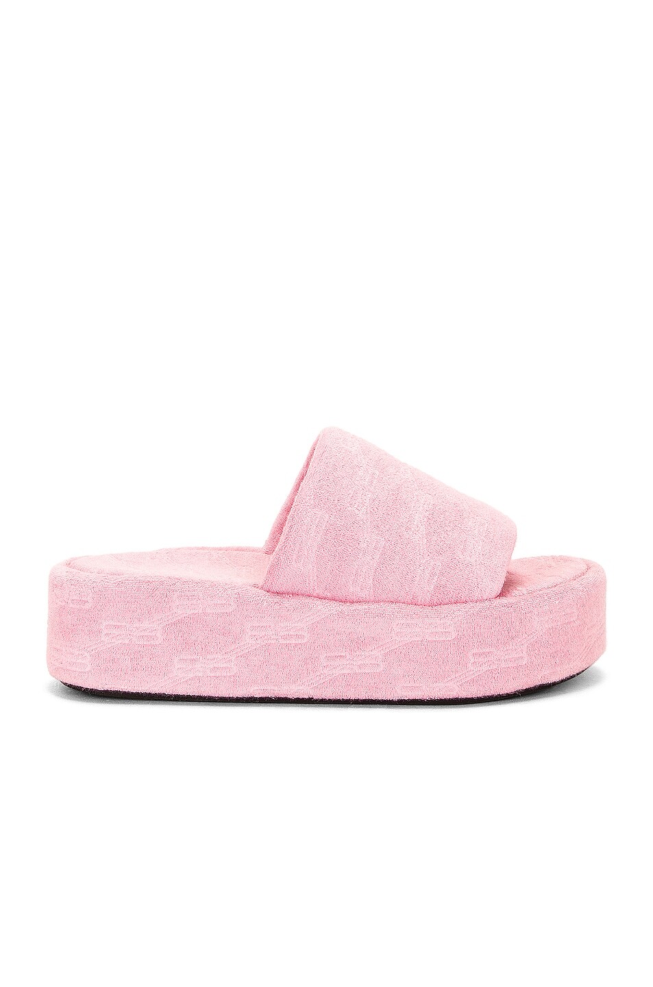 

Сандалии Balenciaga Towel Bb Monogram Rise Slide In Sweet Pink, цвет Sweet Pink