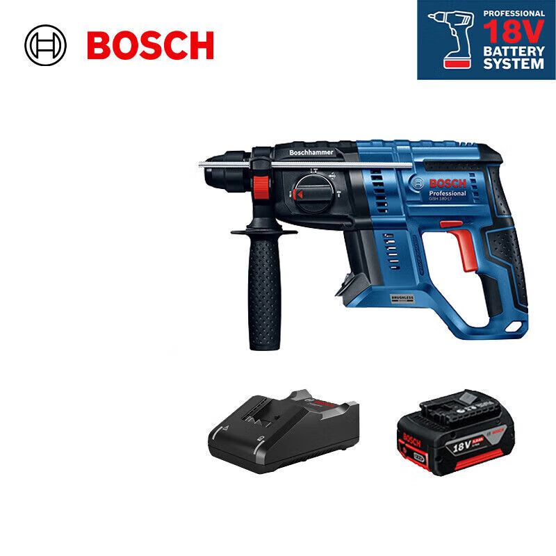 Перфоратор Bosch GBH 180-Li 18V + аккумулятор 4.0Ah, зарядное устройство