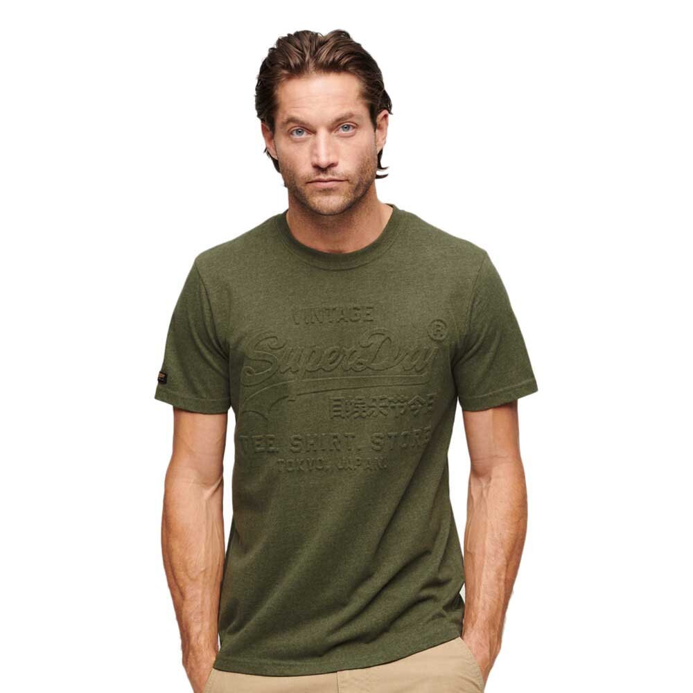 

Футболка Superdry Embossed Vintage Logo Short Sleeve Round Neck, зеленый