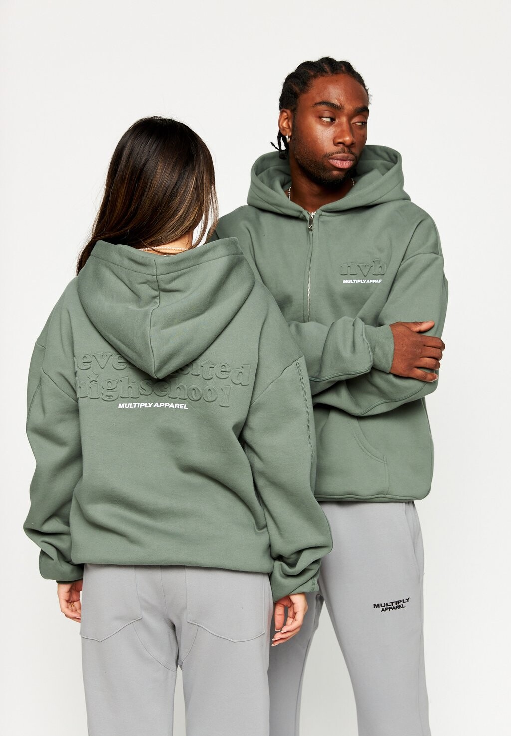 

Толстовка на молнии Multiply Apparel, темно-зеленый