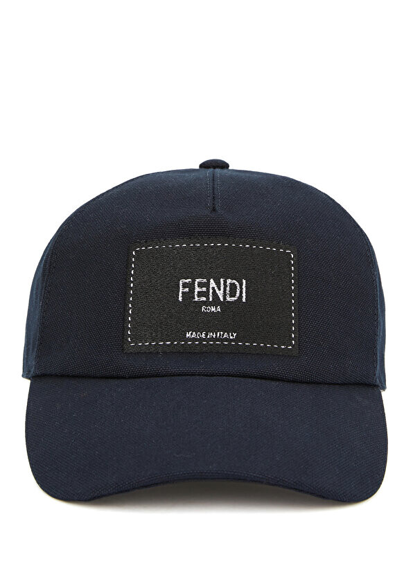 

Темно-синяя мужская шляпа с логотипом Fendi