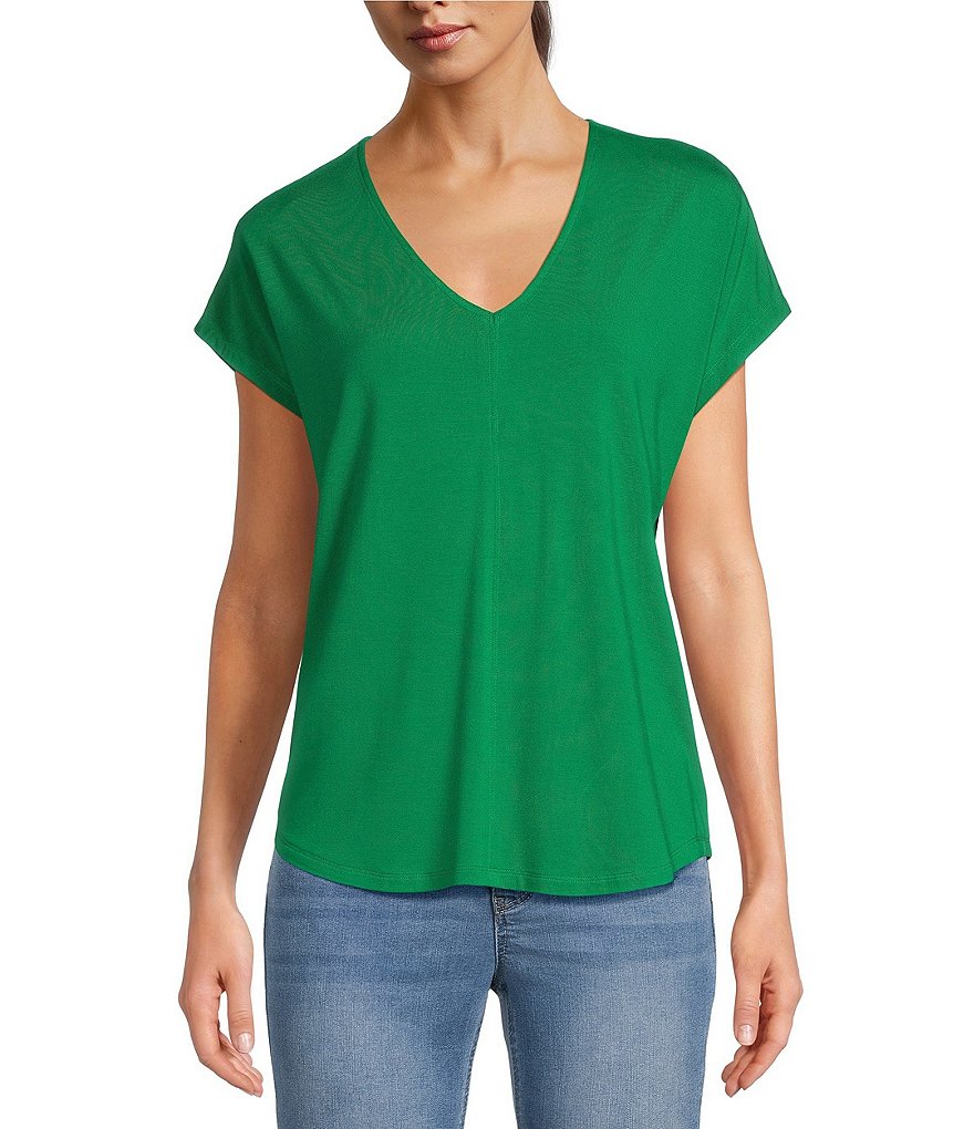 Трикотажная рубашка с короткими рукавами и V-образным вырезом Gibson & Latimer, зеленый