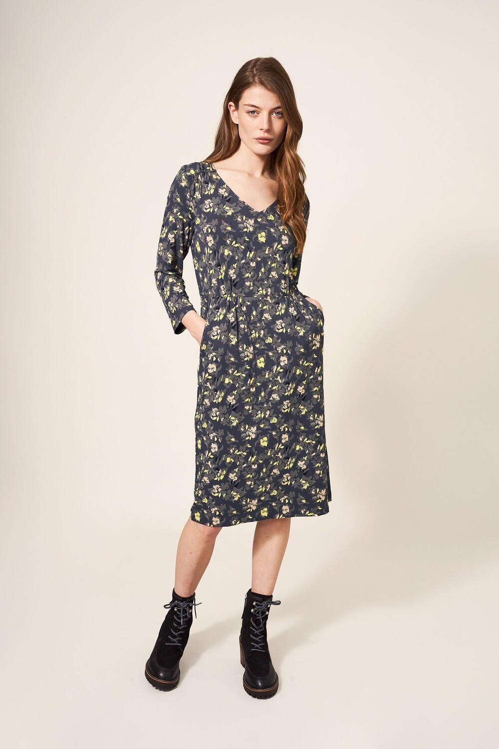 

Черное трикотажное платье Tallie Eco Vero White Stuff, черный