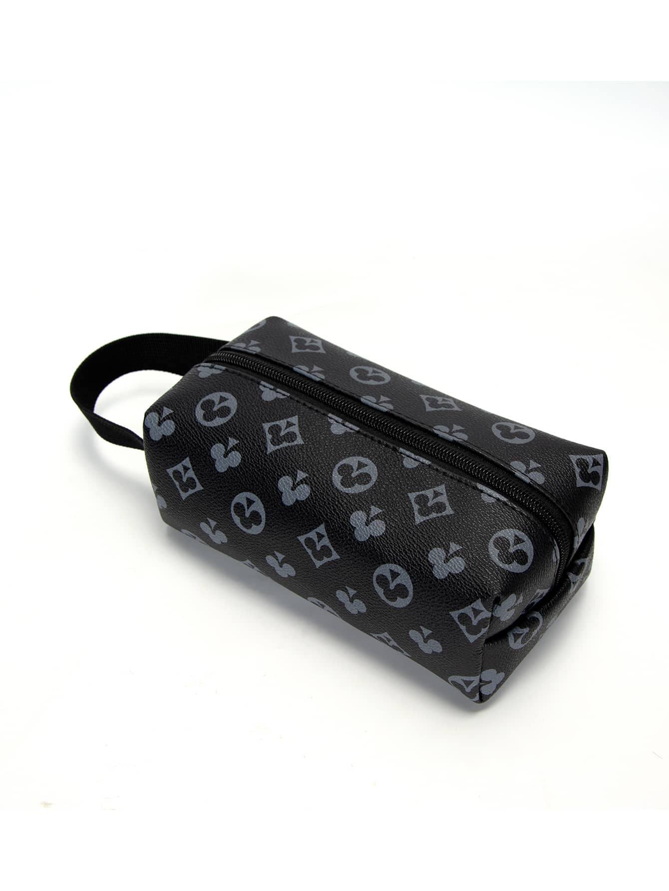 цена Мини-простая сумка-клатч с цветочным принтом в стиле ретро с водоотталкивающим дизайном для легкого хранения, черный