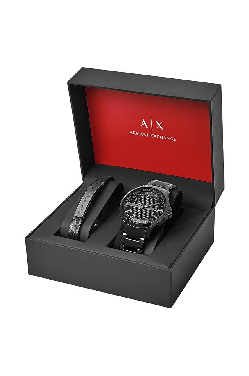 

Часы и браслет Armani Exchange, черный