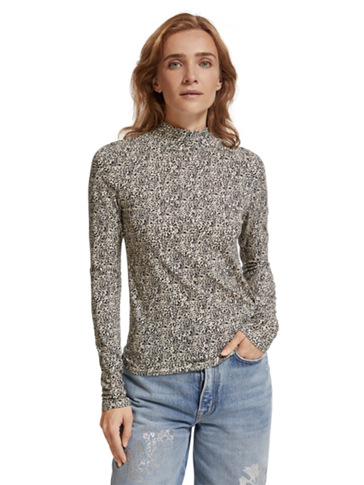 

Лонгслив Scotch & Soda, песочный/черный