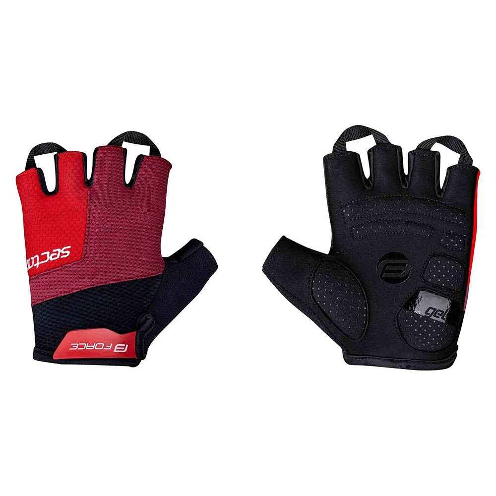 

Короткие перчатки Force Sector Gel Short Gloves, красный