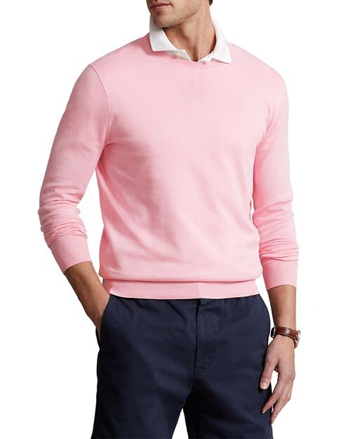 

Хлопковый свитер с круглым вырезом Polo Ralph Lauren, цвет Pink