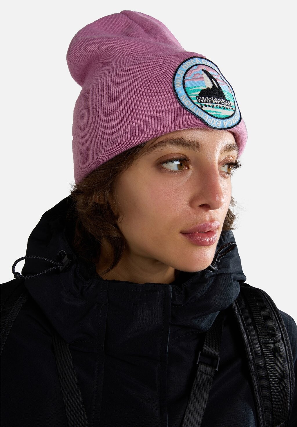 

Шапка F MOUNTAIN Napapijri, цвет pink foxglo