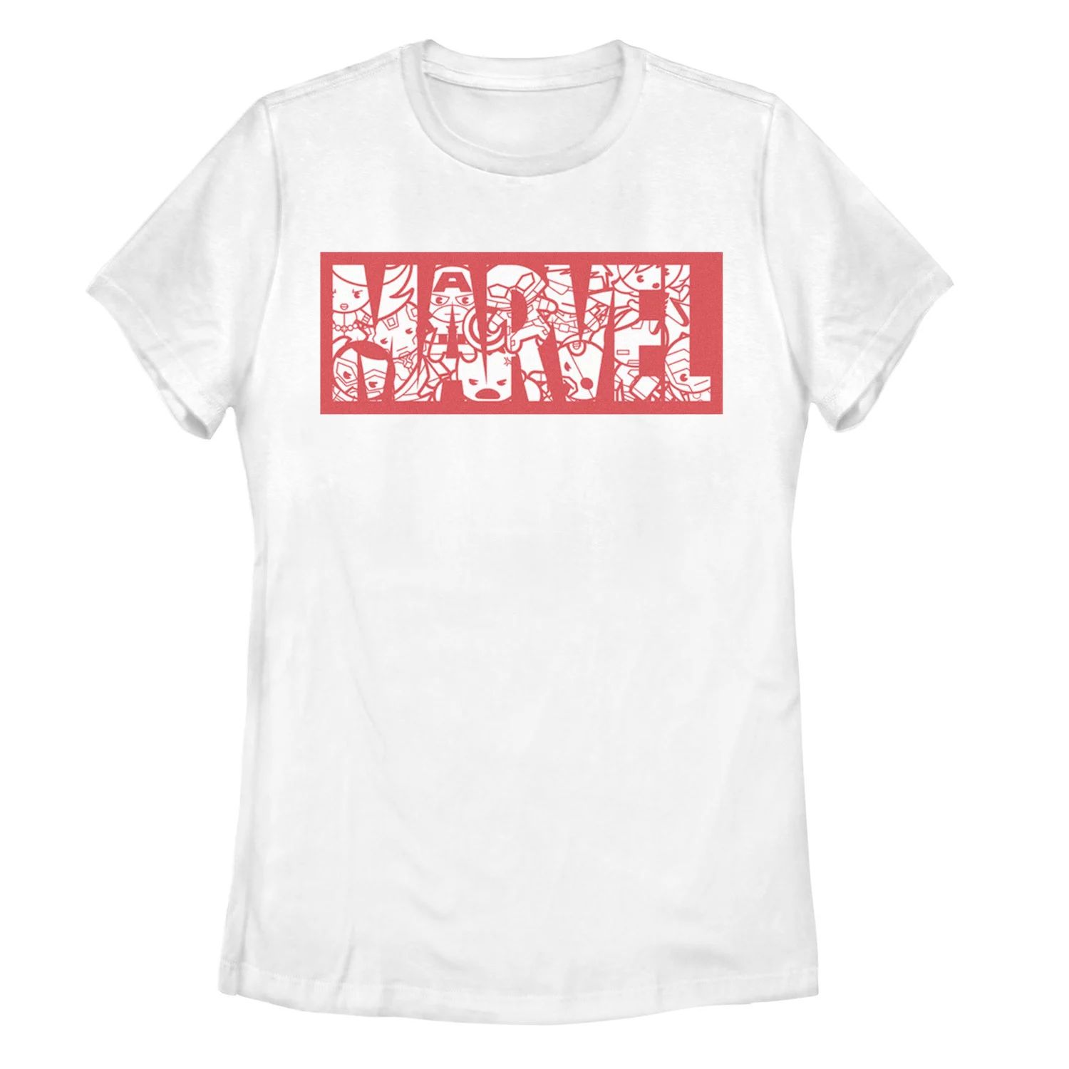 Детская футболка с логотипом Marvel Kawaii Superheroes Marvel наклейка патч для одежды marvel – kawaii 1