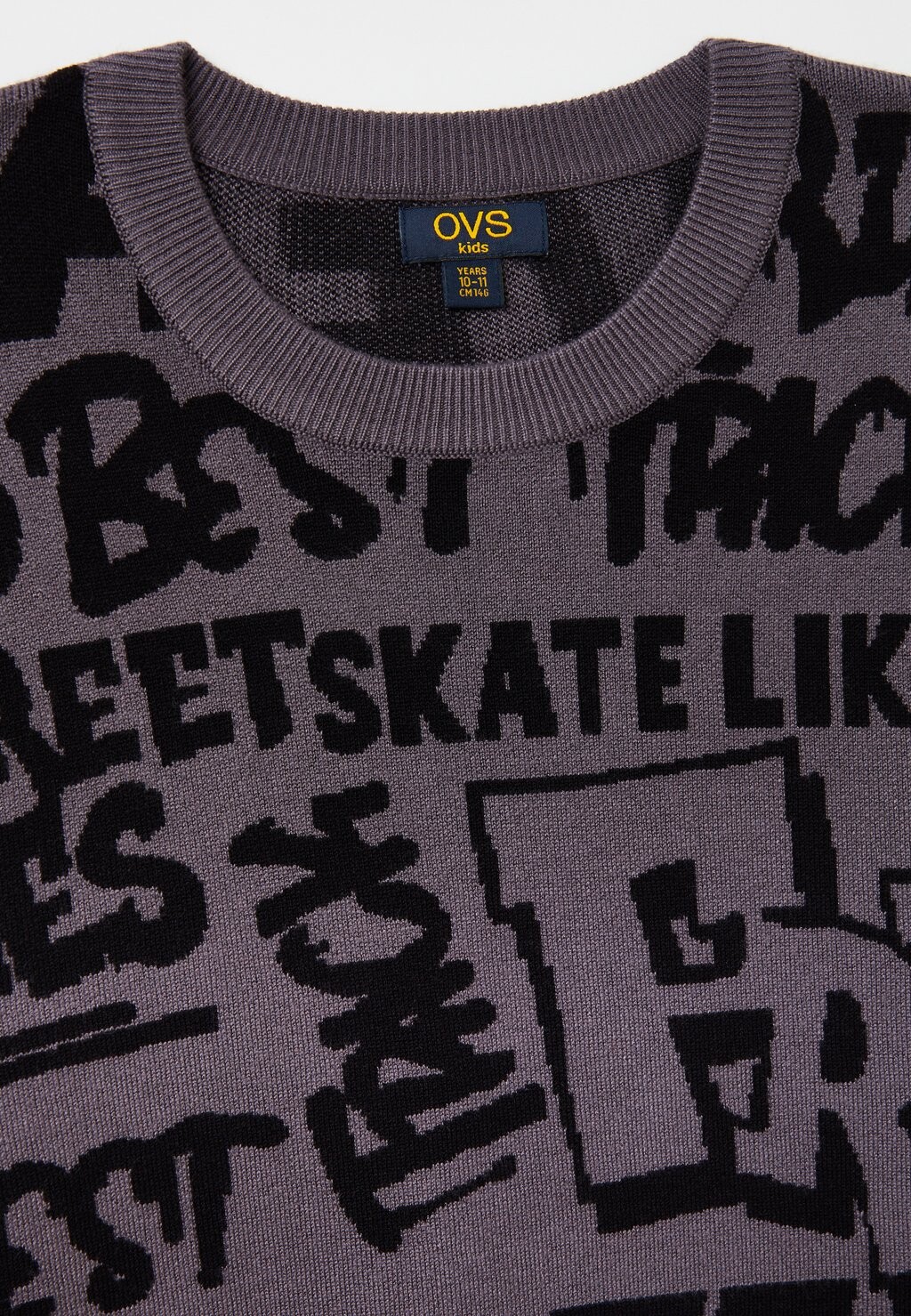 

Джемпер With Lettering Design OVS, серо-тауповый