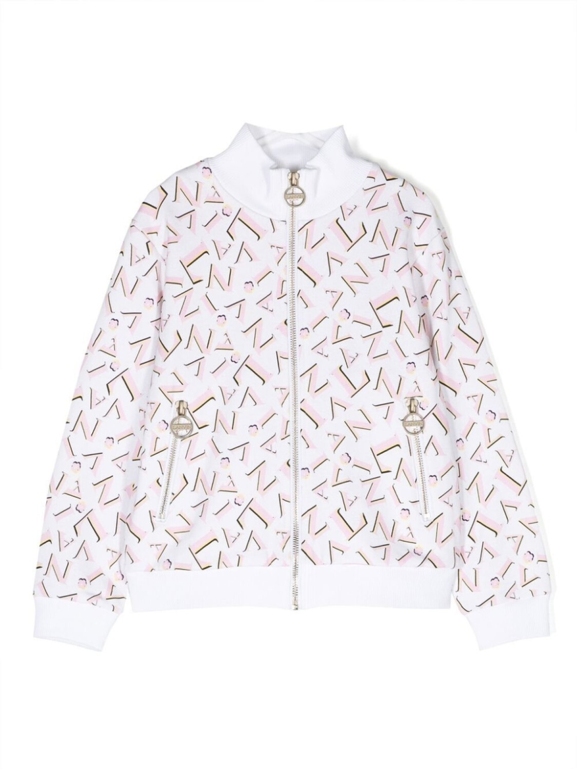 

Lanvin Enfant толстовка на молнии с логотипом, белый