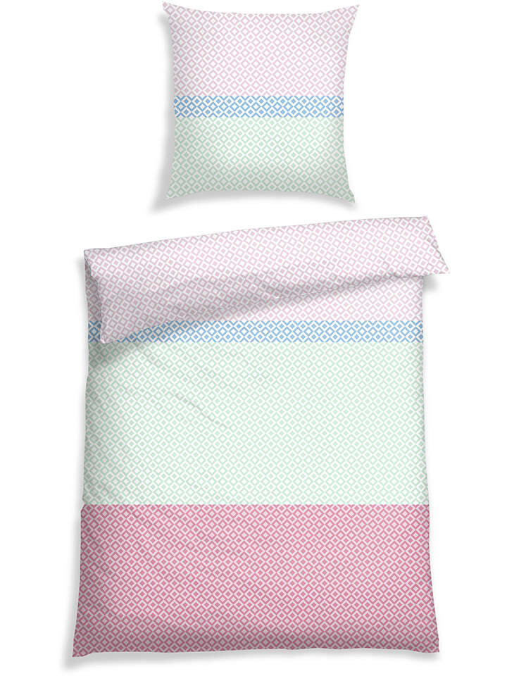 

Постельное белье Schiesser Renforcé Set Tomke, цвет pink/grün