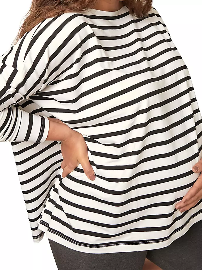 

Футболка для беременных с длинным рукавом Hatch, цвет black white stripe