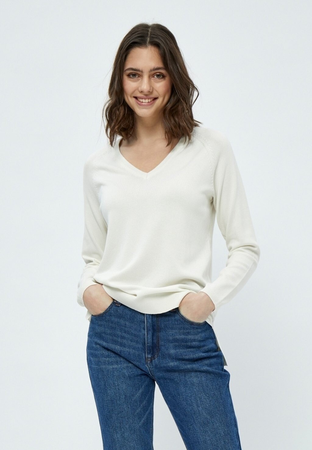 

Свитер PEPPERCORN Tana V-Neck, танцор облаков, Серый