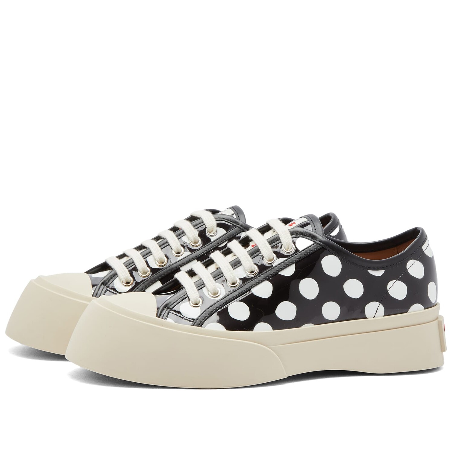

Кроссовки Marni Pablo Lace-Up, цвет Black & Lily White, Черный