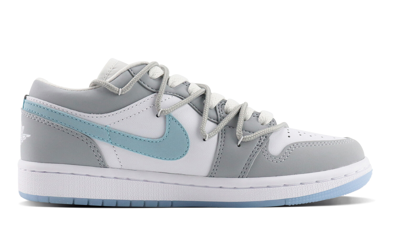 

Кроссовки Air Jordan 1 Vintage Basketball Shoes Women's Low-top Gray/Blue, серый