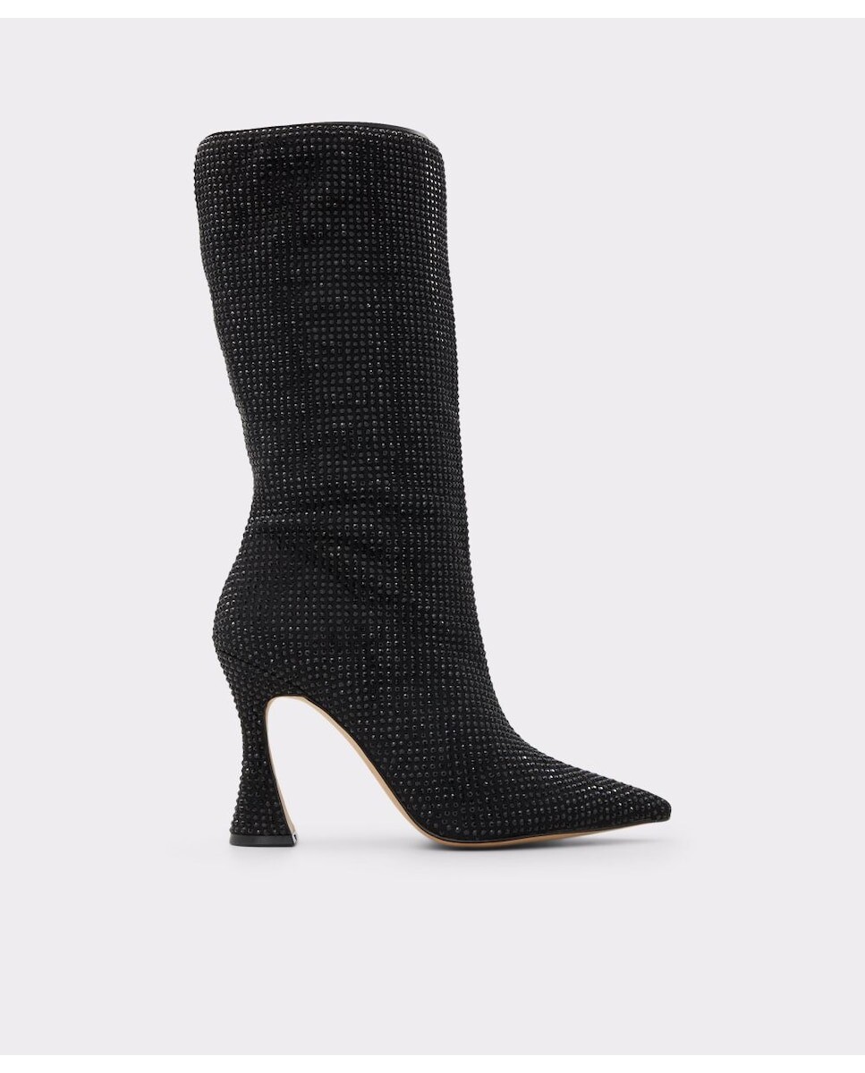 

Женские ботинки из черной ткани с острым носком Aldo, черный