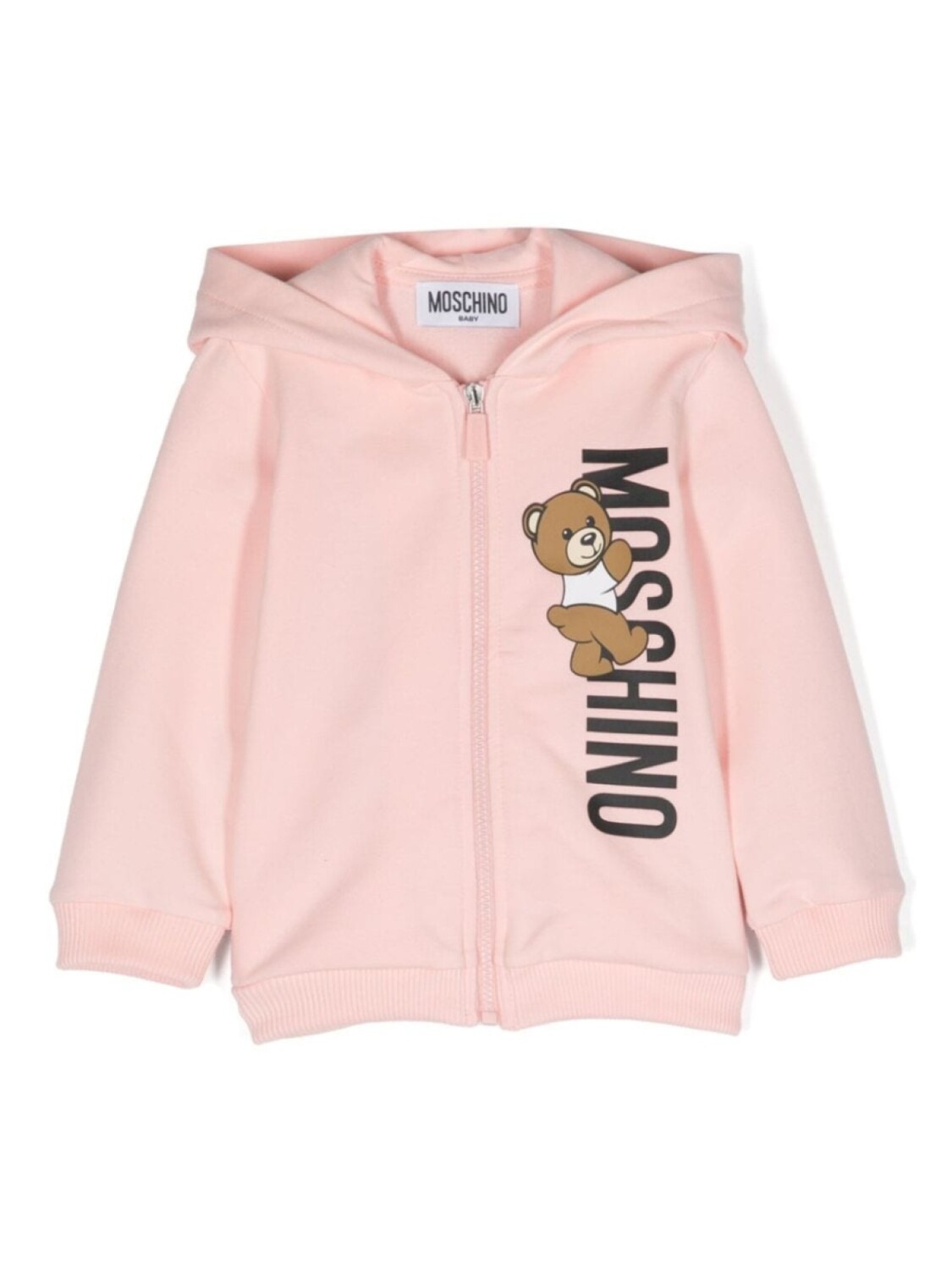 

Moschino Kids худи Teddy Bear на молнии, розовый