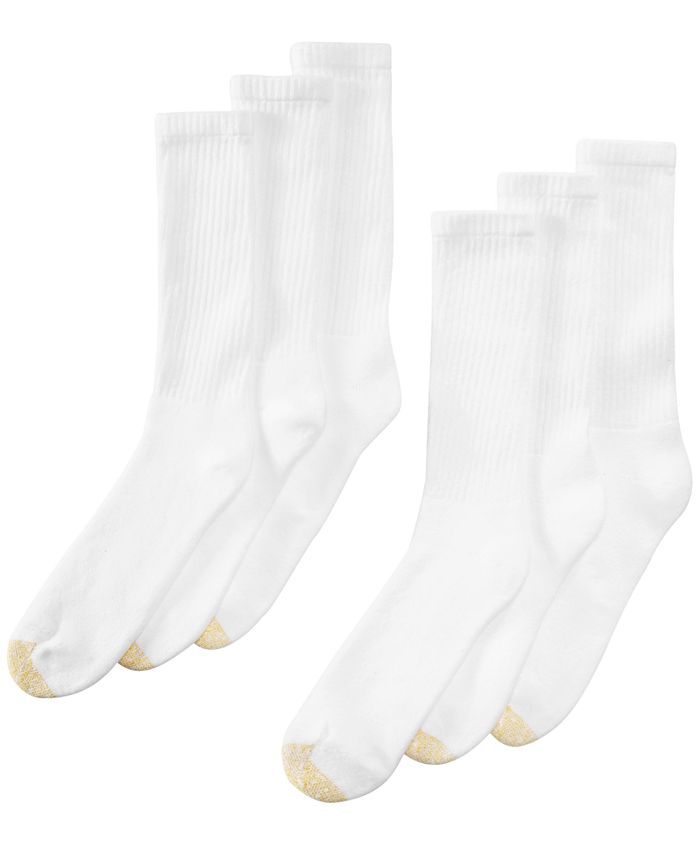 Набор из 6 повседневных мужских носков Харрингтон Gold Toe, белый