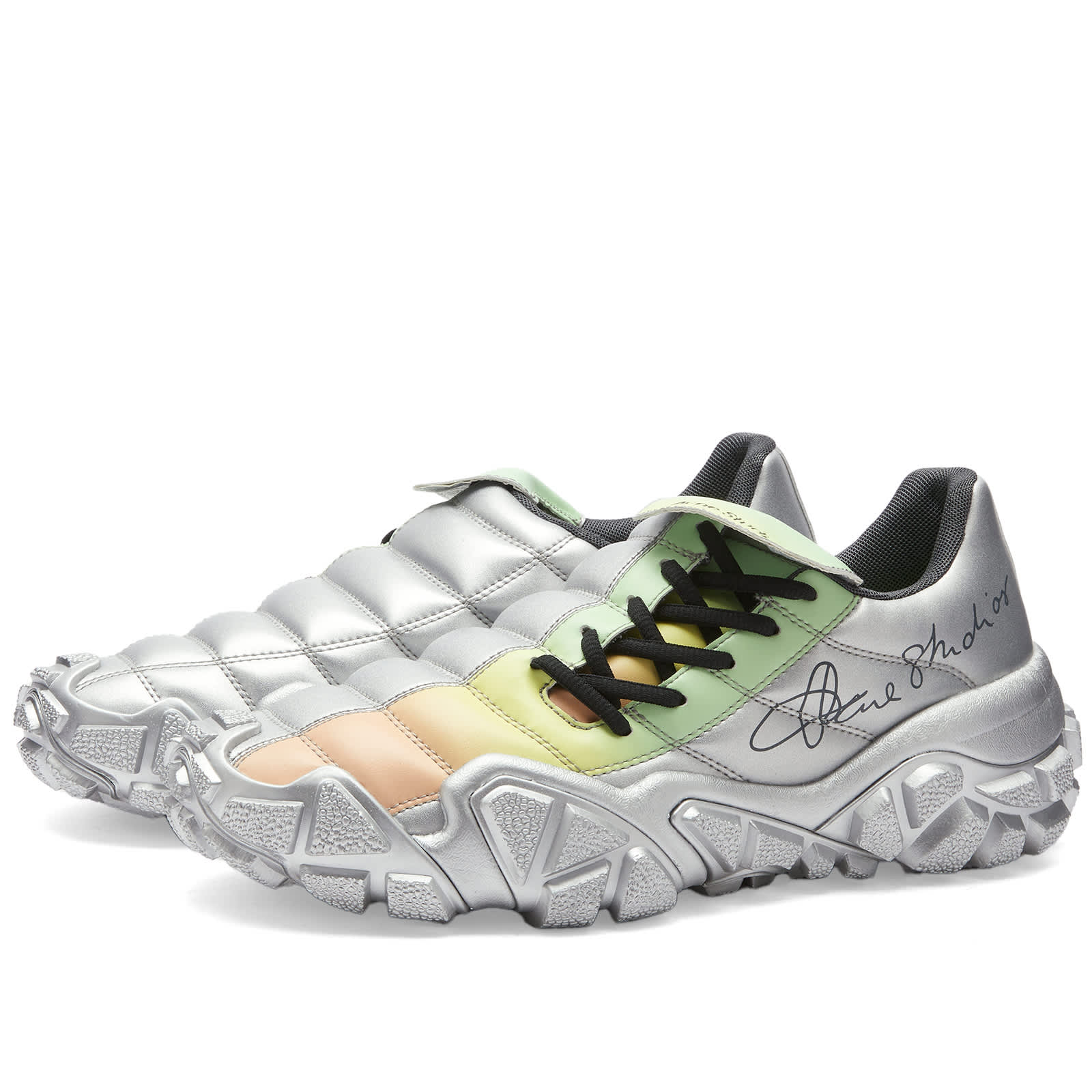 

Кроссовки Acne Studios Bolzter Football, цвет Grey & Green, Серый, Кроссовки Acne Studios Bolzter Football, цвет Grey & Green