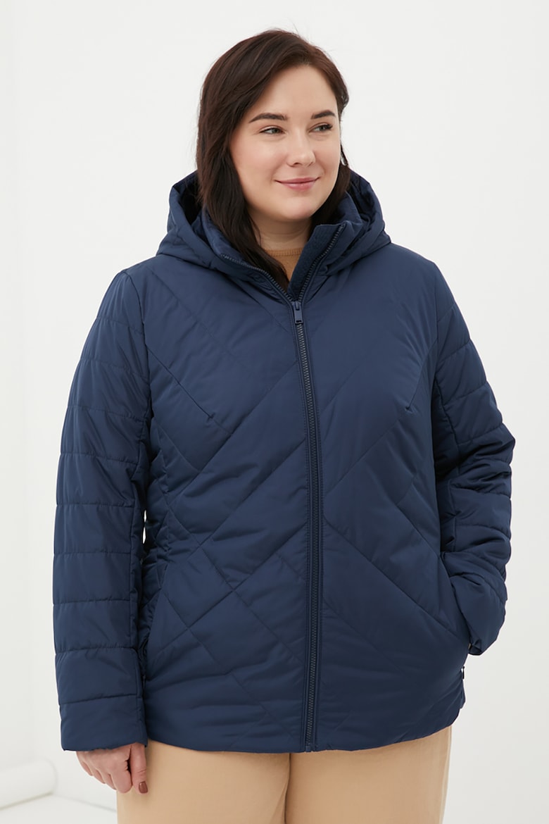 цена Зимняя стеганая куртка с капюшоном Finn Flare, синий