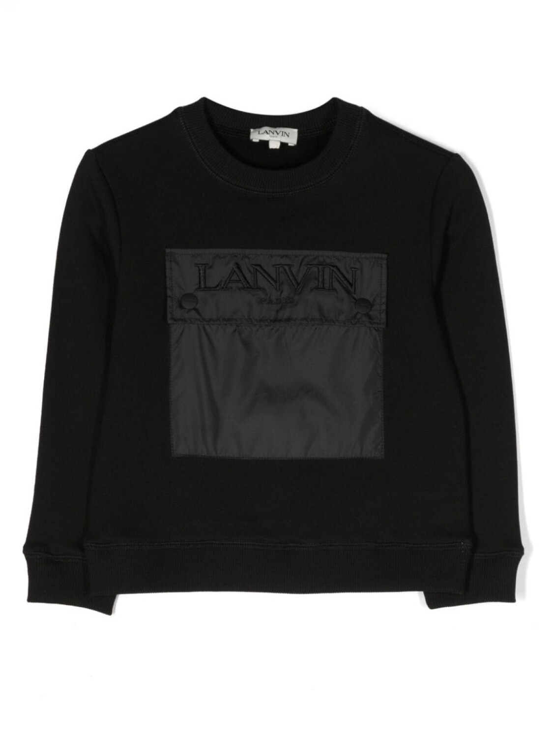 

Lanvin Enfant толстовка с накладным карманом и вышитым логотипом, черный