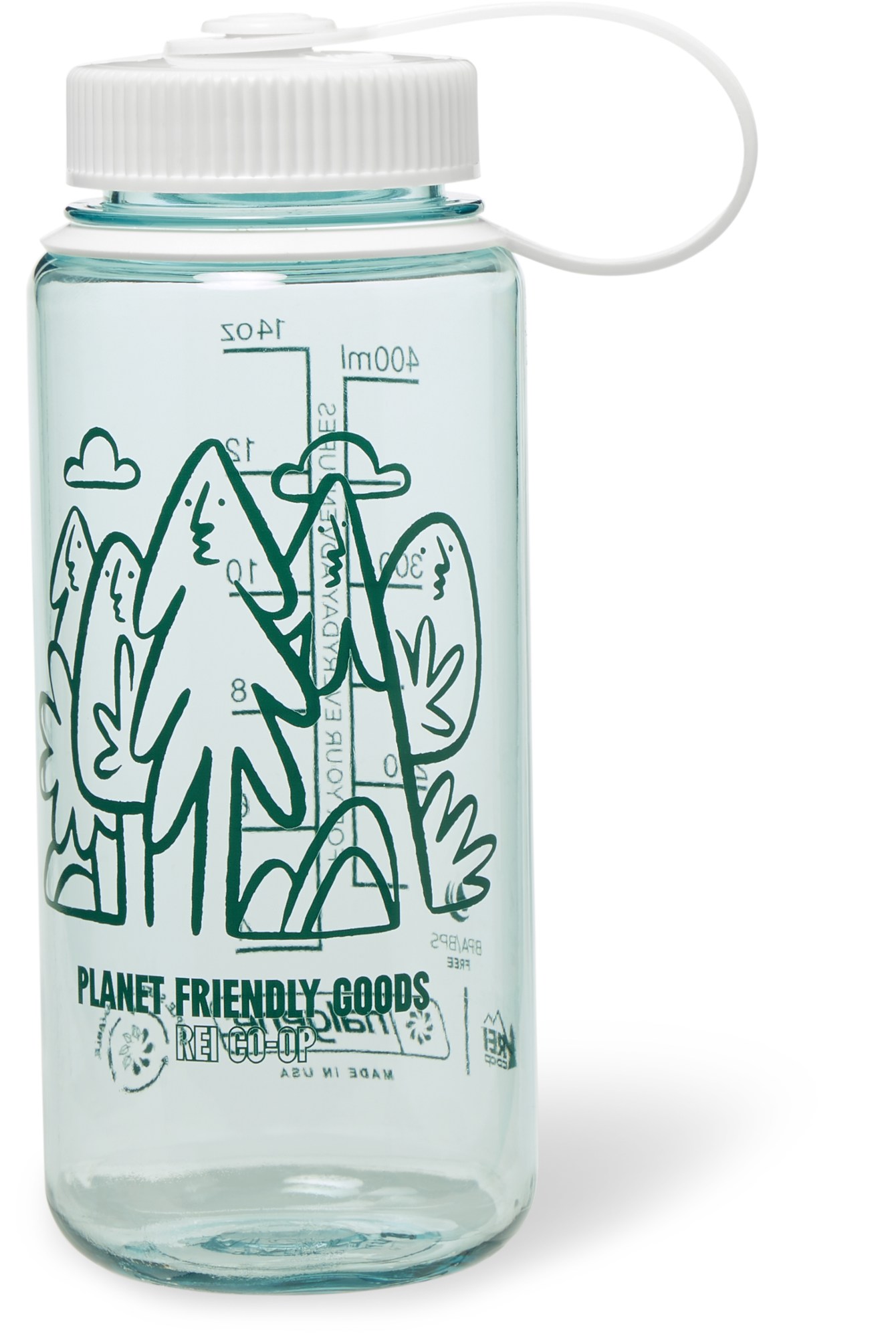 

Бутылка для воды Nalgene Sustain Graphic с широким горлышком - 16 эт. унция REI Co-op, зеленый