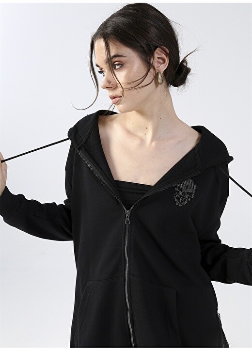 

Черная женская толстовка с воротником с капюшоном Black On Black, Черный