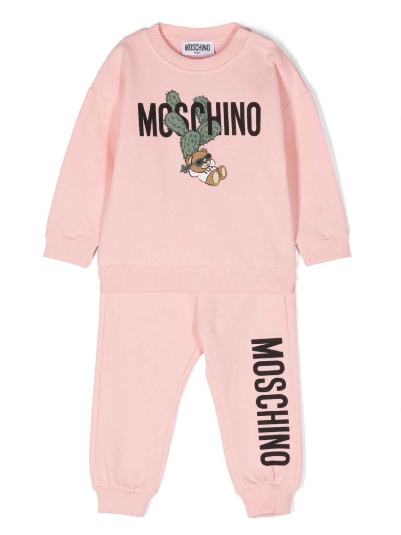 

Moschino Kids спортивный костюм с логотипом, розовый