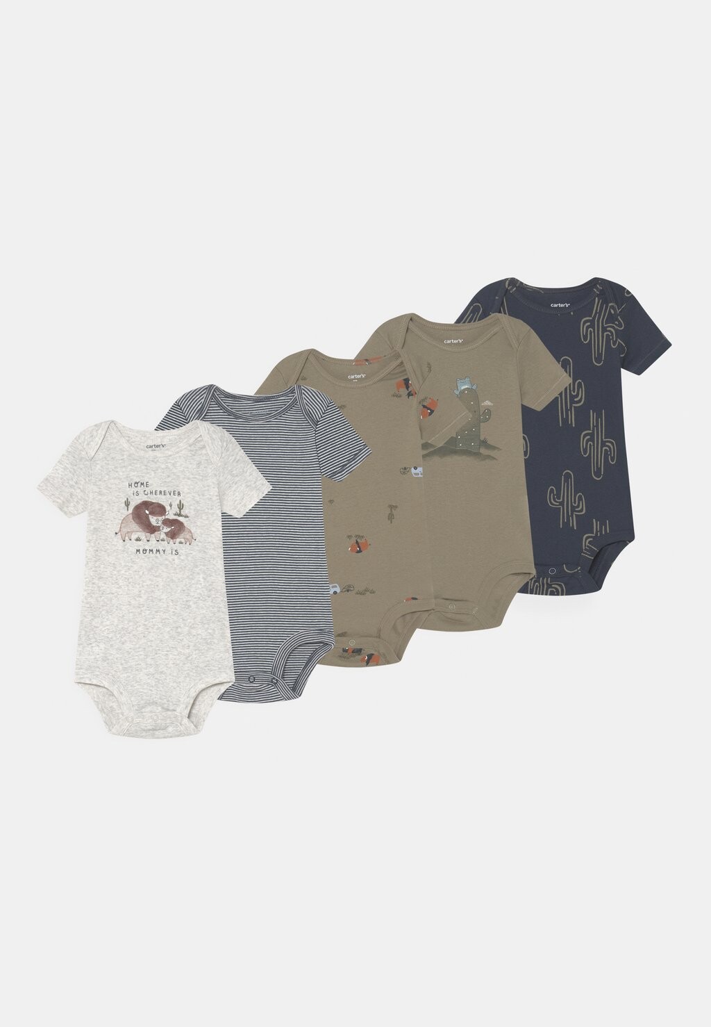

Футболка с принтом 5 PACK Carter's, цвет dark blue