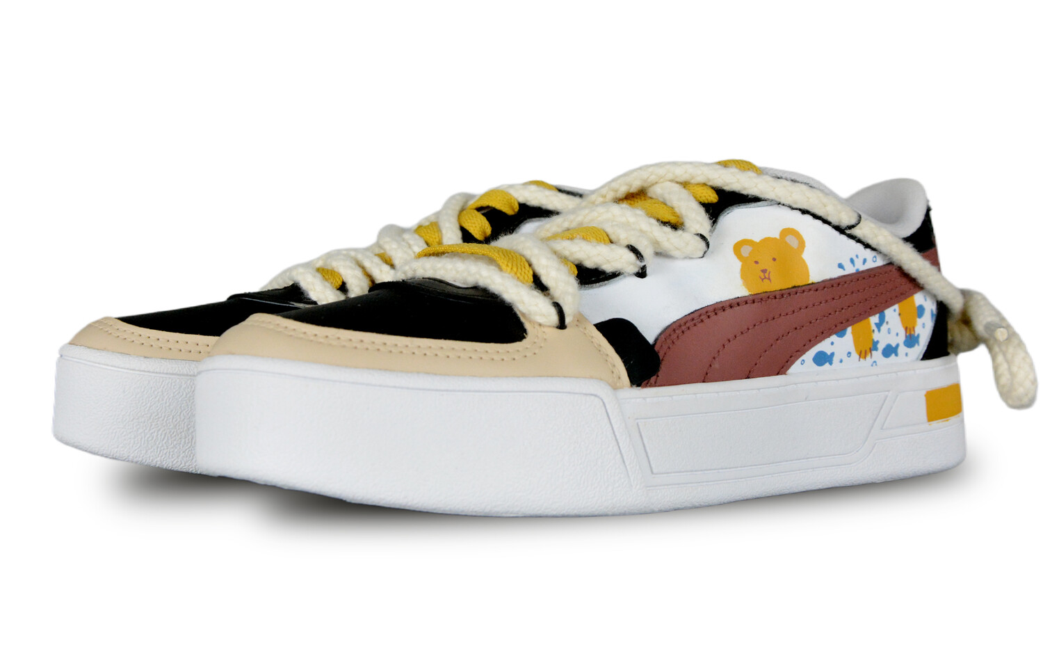 

Кроссовки Puma Skye Skateboarding Shoes Women's Low-top Black/yellow, желтый/черный