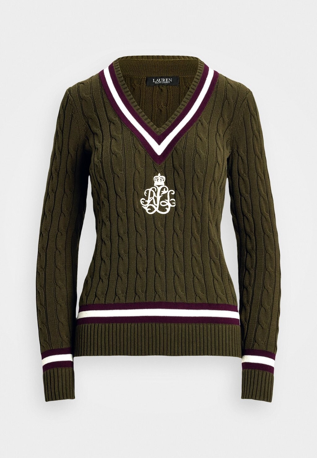 

Джемпер CABLE KNIT COTTON CRICKET SWEATER Lauren Ralph Lauren, зеленый