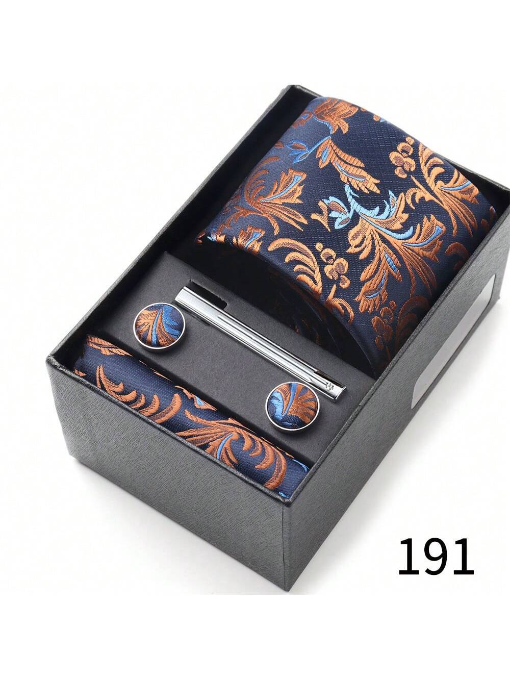 Подарочный набор для мужских галстуков, темно-синий