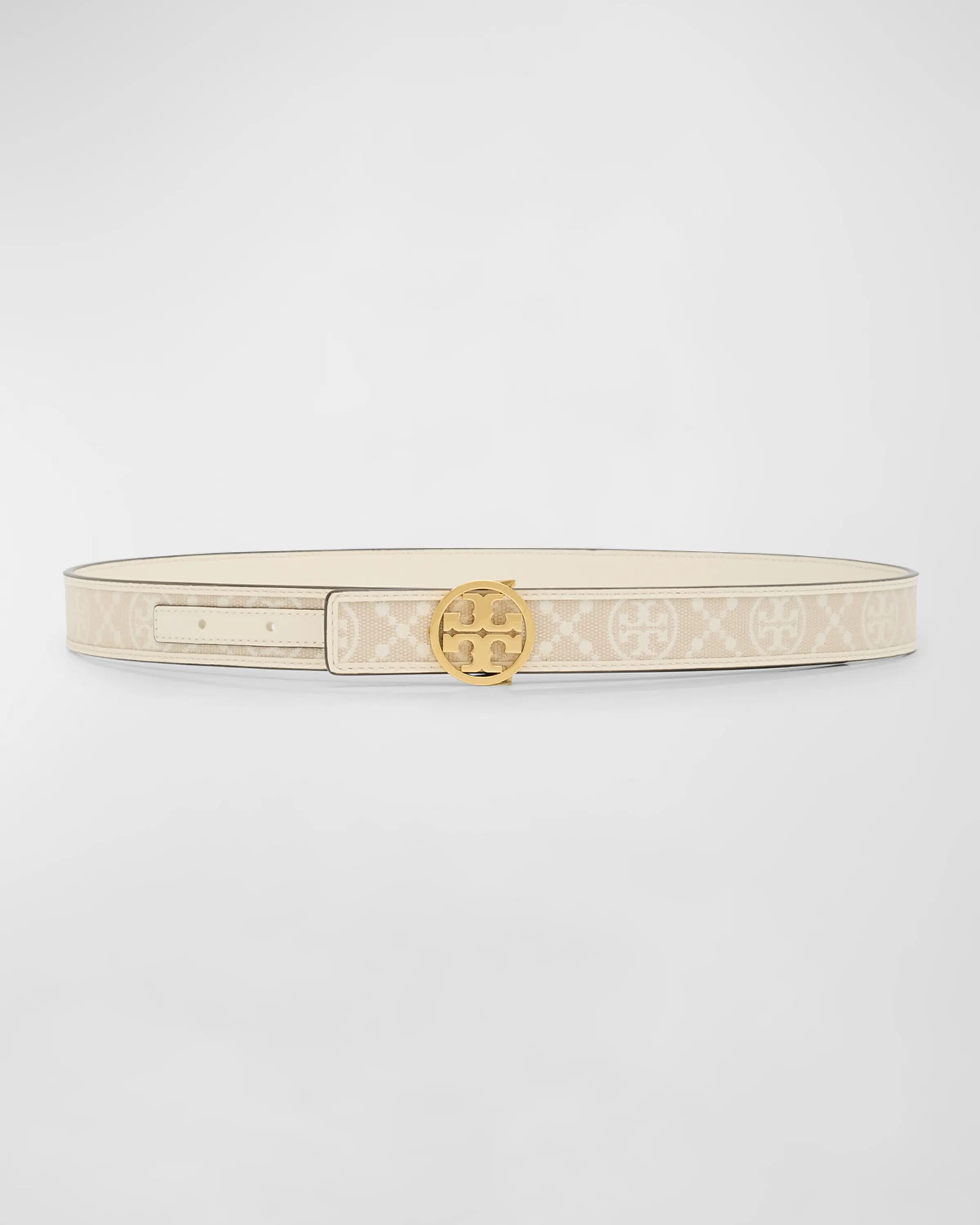 

Ремень Miller с Т-монограммой, смешанная техника Tory Burch, цвет New Ivory