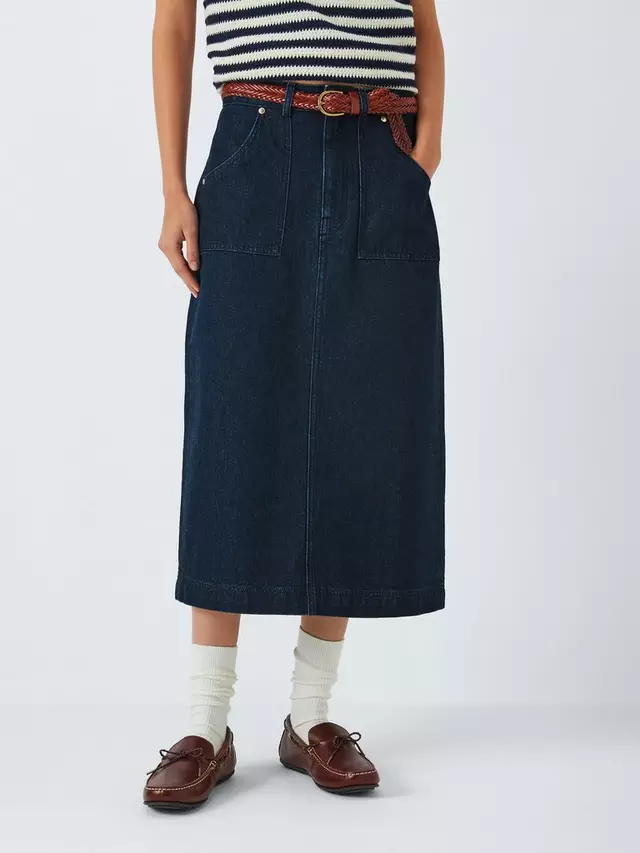 

Юбка Barbour Tomorrow's Archive Piper Denim Midi, цвет indigo