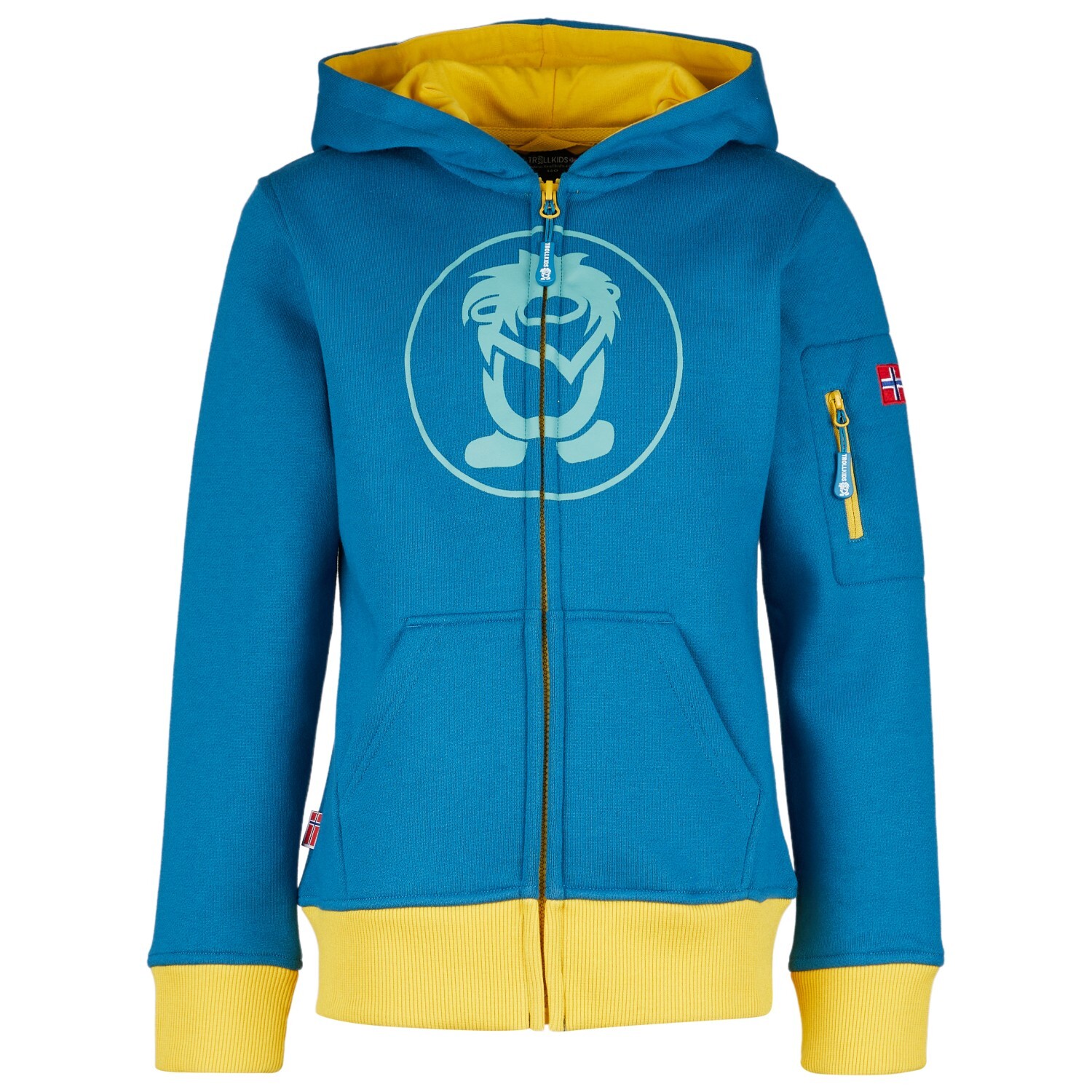 

Толстовка с капюшоном Trollkids Kids Sortland, цвет Atlantic Blue/Ginger