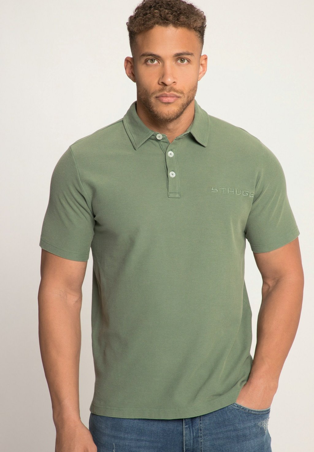 Рубашка-поло STHUGE, цвет blanc vert