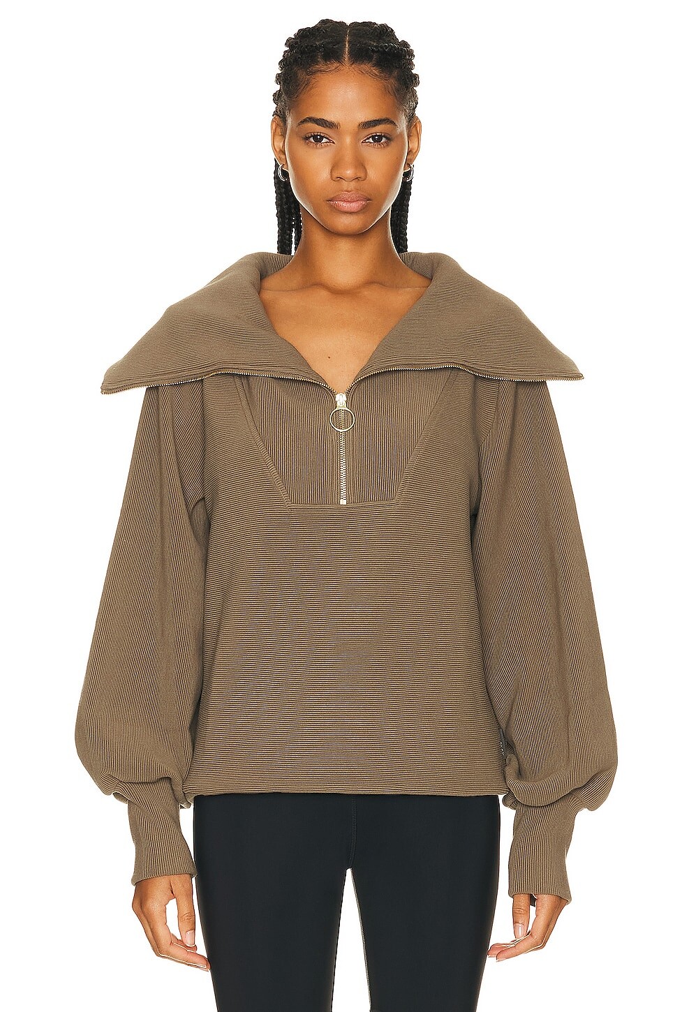 

Свитер Varley Vine Half Zip, цвет Stone Olive