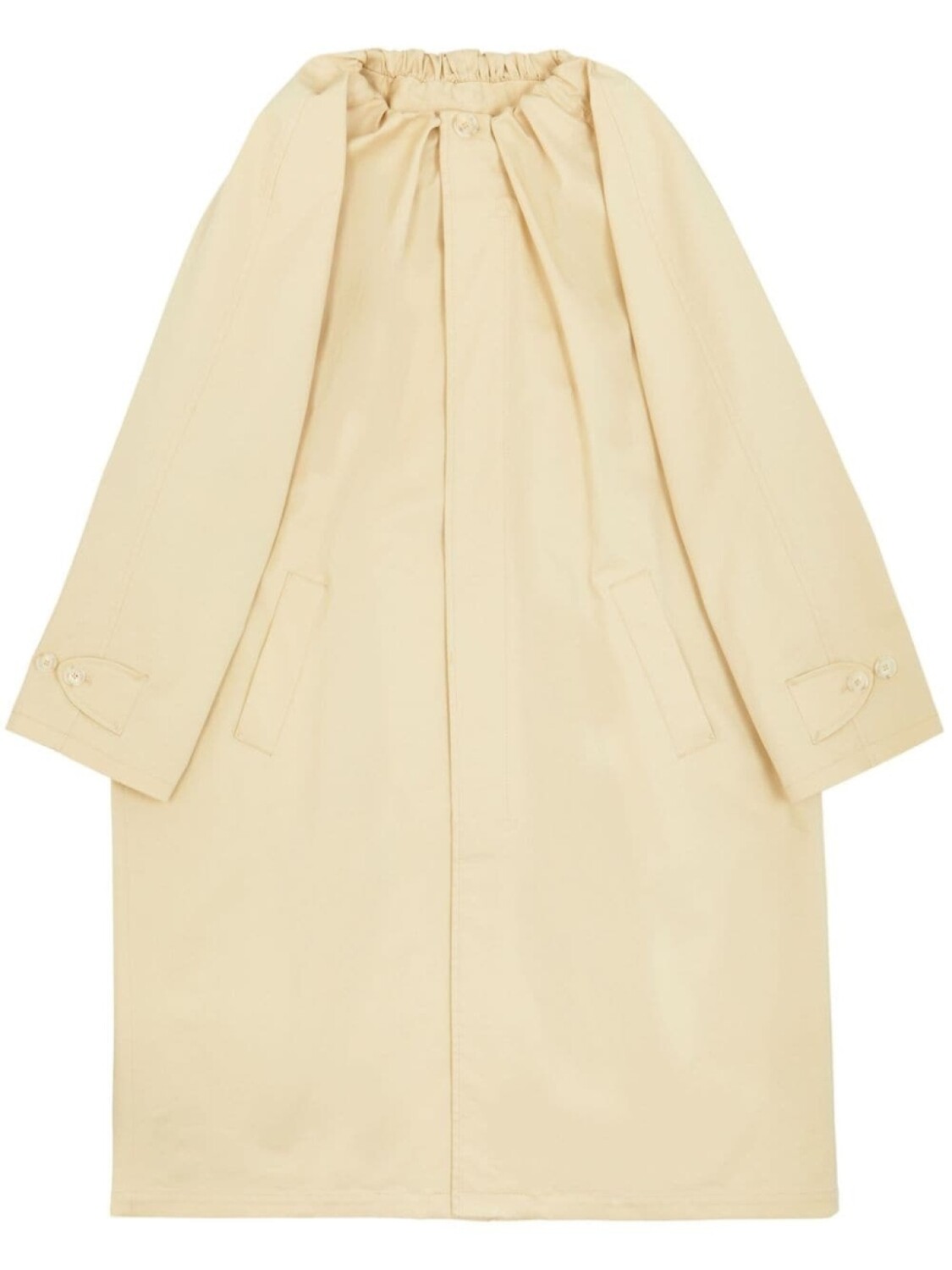 

MM6 Maison Margiela пальто с закругленной шейкой, нейтральный цвет