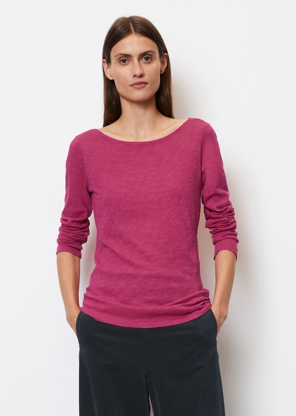 

Топ с длинными рукавами Marc O'Polo BOAT NECK, цвет vibrant pink