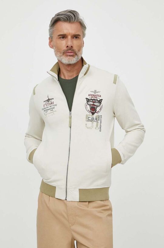 

Хлопковая толстовка Aeronautica Militare, бежевый