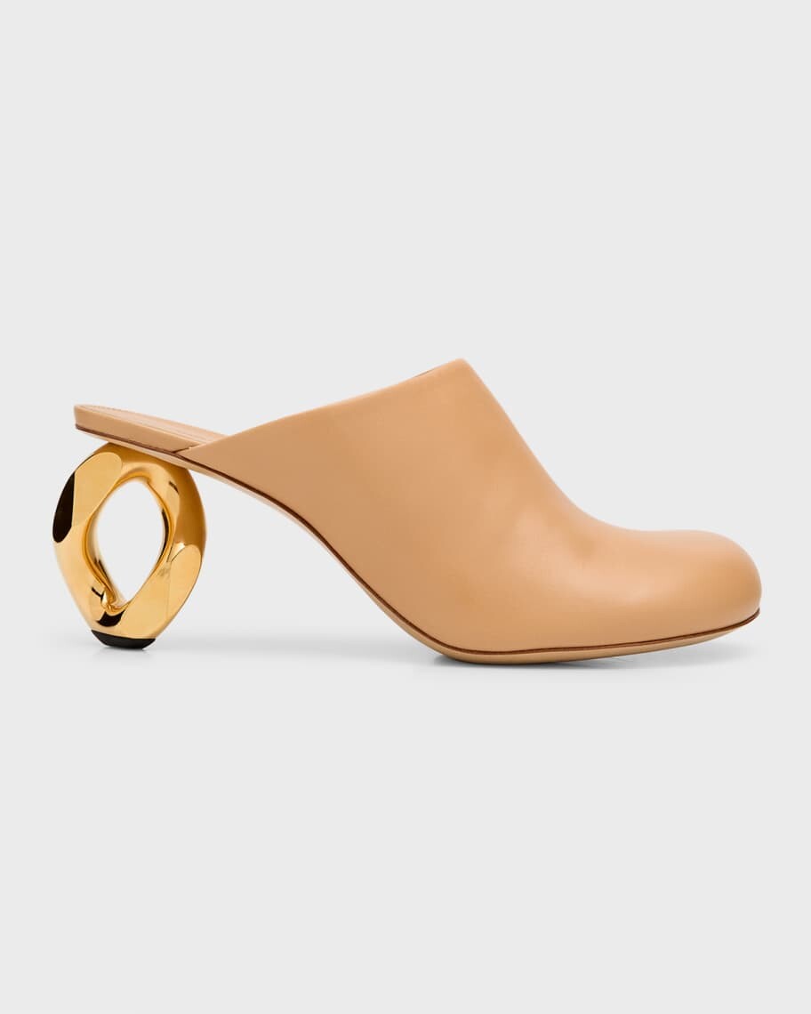 

Кожаные туфли без задника на каблуке с цепочкой JW Anderson