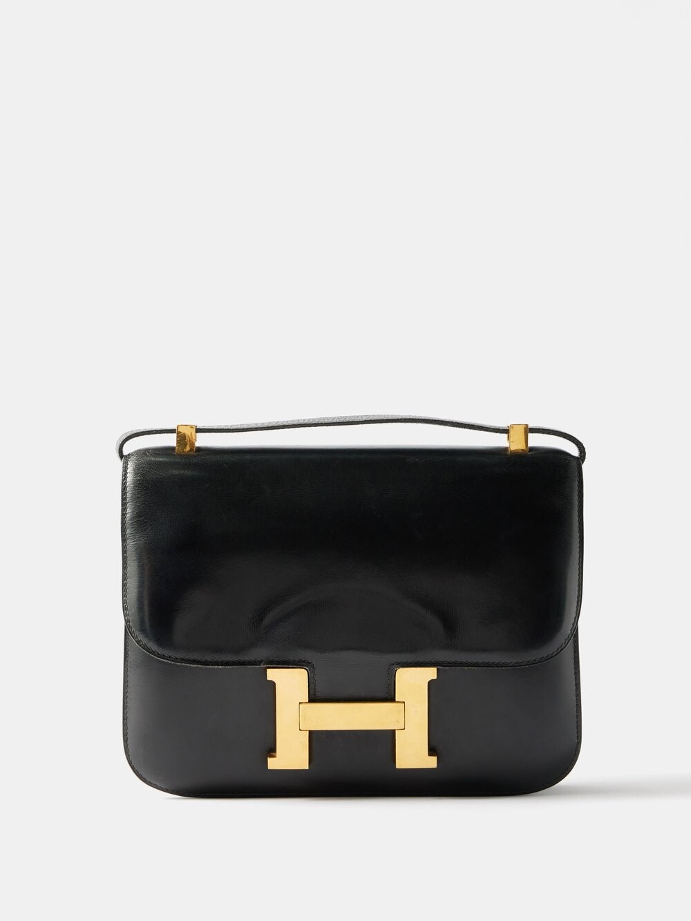 

Винтажная сумка через плечо hermès constance 1974, ширина 23 см. MATCHES X Sellier, черный